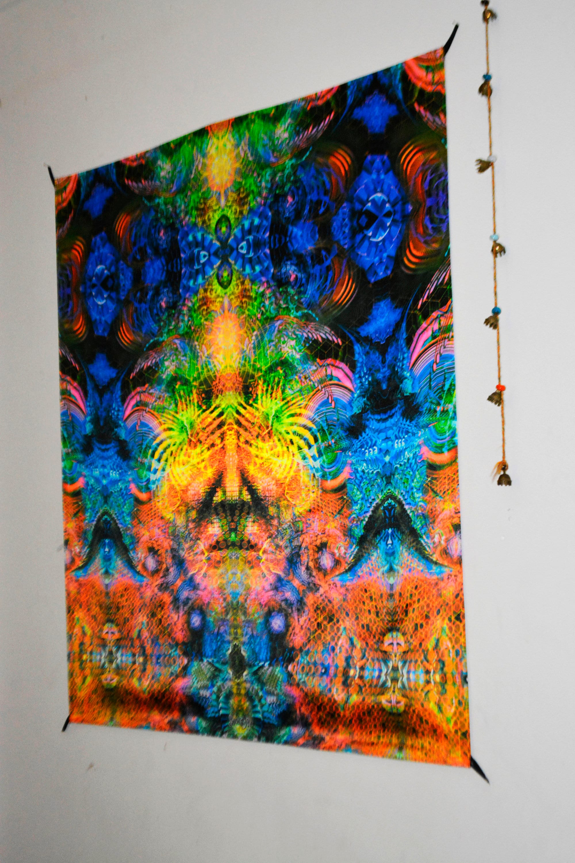 Spiritual Tapestry YAKEKAN Blacklight uv shamanic tapestry  Etsy