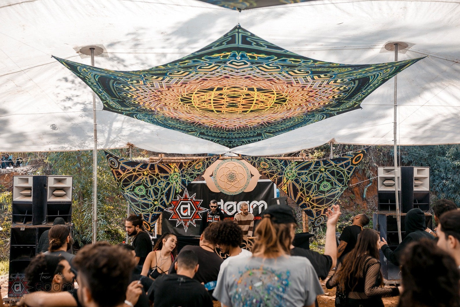 Metatron small DJ Stage Set. Psychedelic Canopy Psychedelic Etsy