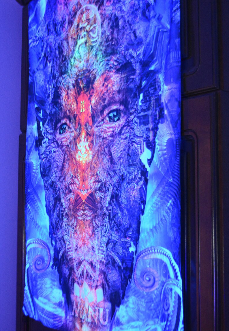 Spiritual Tapestry "manu" Uv-reactive Backdrop Tapestry 3D Visionary ...