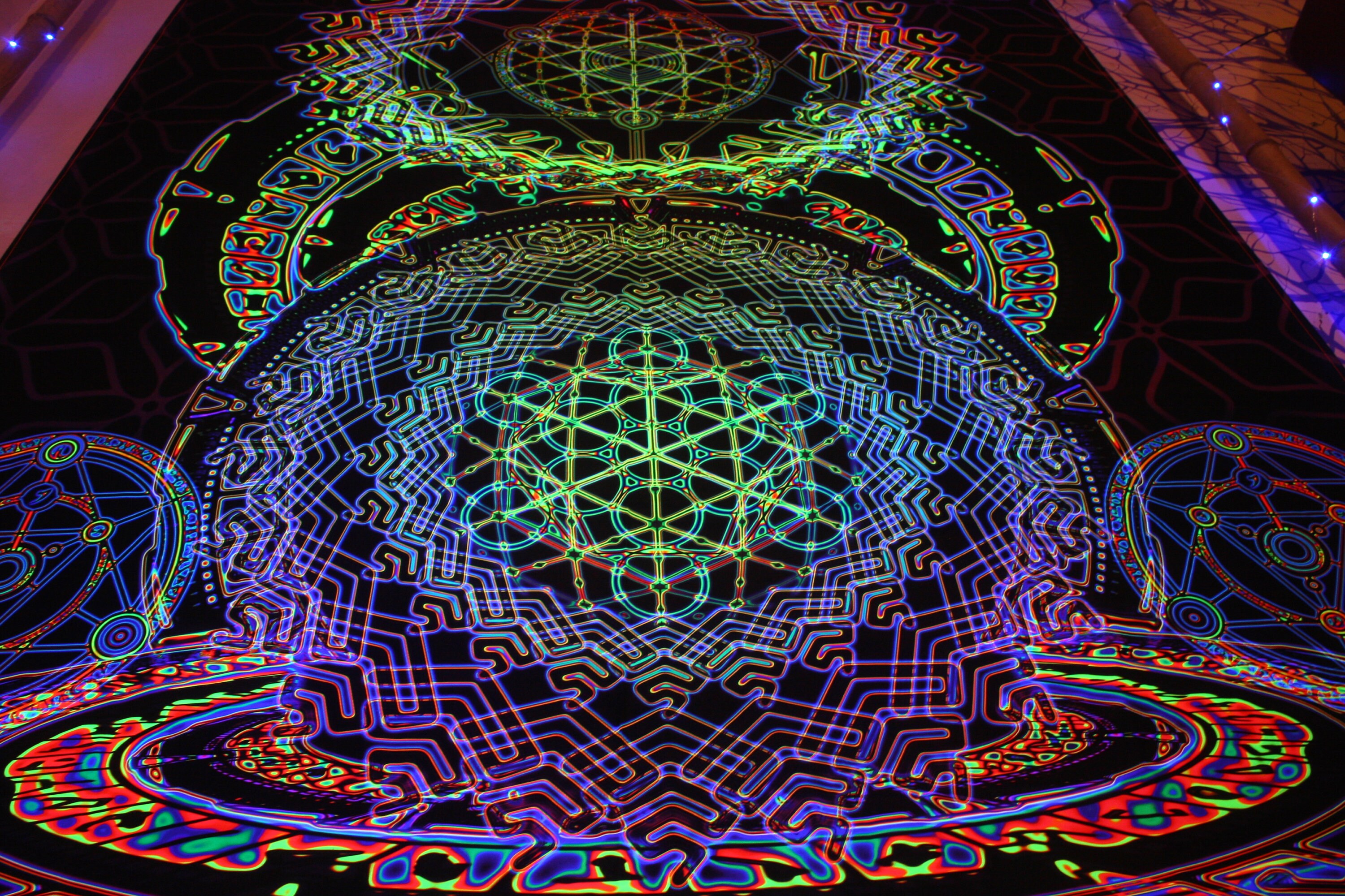 Spiritual Tapestry SACRAL PORTAL Blacklight trippy tapestry Etsy