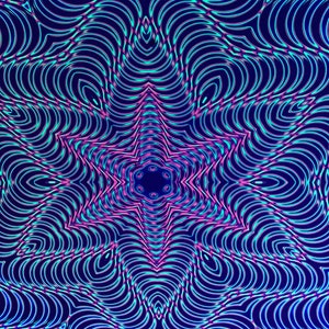 Spiritual lycra tapestry, optical illusion, uv backdrop, forest spirit tapestry, esoteric visionary, art neon light, synth trippy art image 7