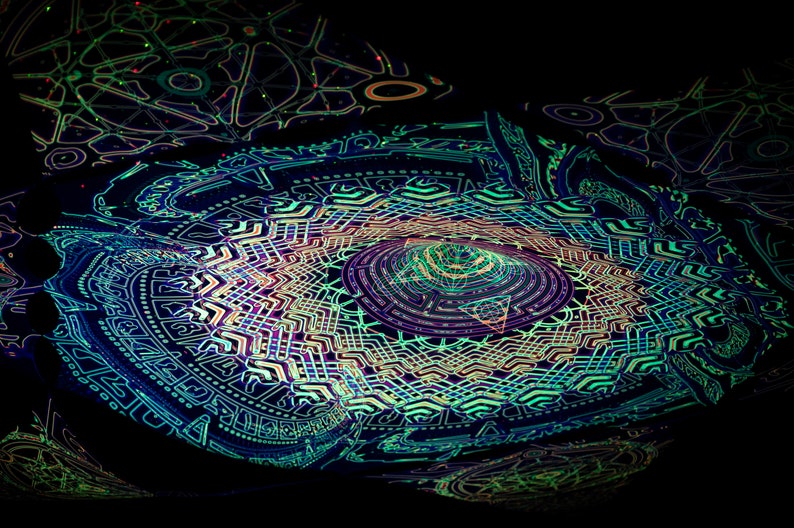 Metatron small DJ Stage Set. Psychedelic Canopy Psychedelic Etsy