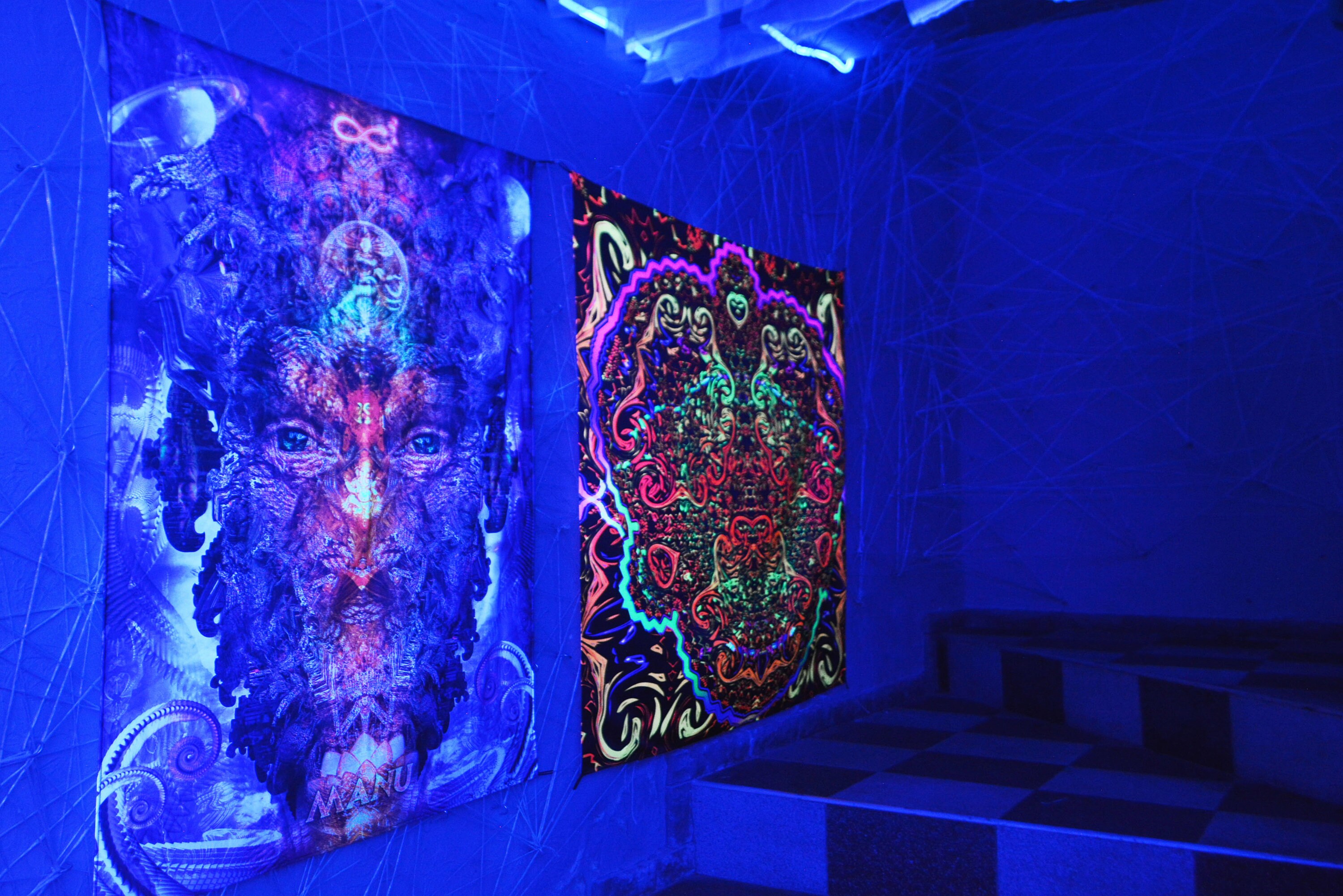 Spiritual Tapestry "manu" Uv-reactive Backdrop Tapestry 3D Visionary ...