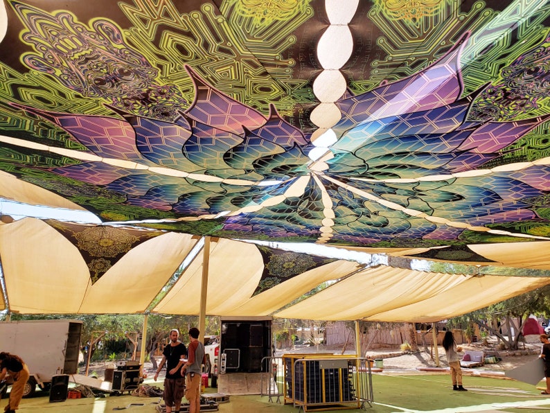 Uv-reactive Ceiling Decor Dragon Tales Psychedelic - Etsy