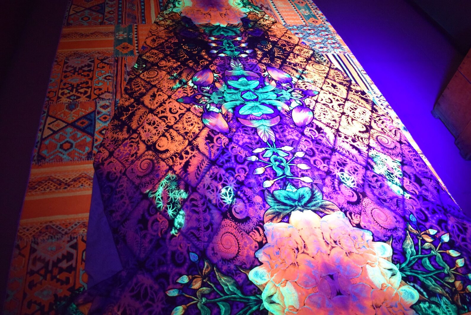 Mandala Tapestry UV Psychedelic Ceiling Hanging Decor Trippy | Etsy