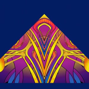 UV Decor for DJ Booth -  Flowing Wave Dj Stage - Psychedelic Party Festival installation Fluorescent Glow Lycra Psytrance Ceiling Decor