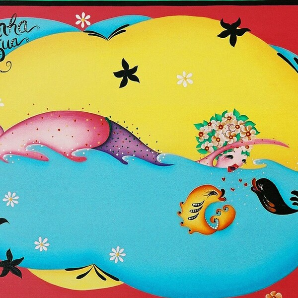 Miss Leggy in the Sea, a lovely painting project for school art classes or for hobby.