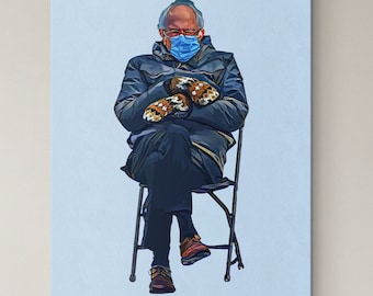 Bernie Sanders Mittens at the Inauguration [Wall Art]