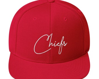 Kansas City Chiefs Snapback hat embroidered (script)