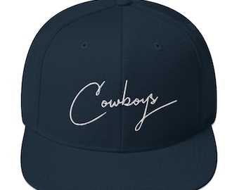 Dallas Cowboys Snapback hat embroidered (script)