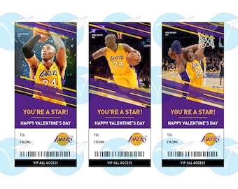 lakers ticket etsy