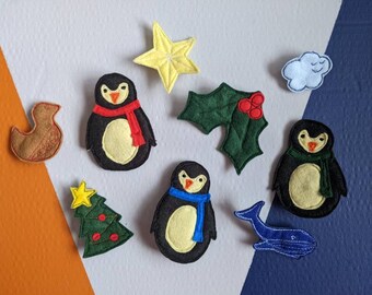 Christmas Characters Felt Badges