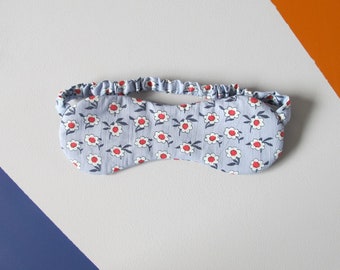 SALE: Blue and Red Flowers Eye Mask