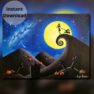 Nightmare Before Christmas Painting Disney Acrylic Painting Etsy