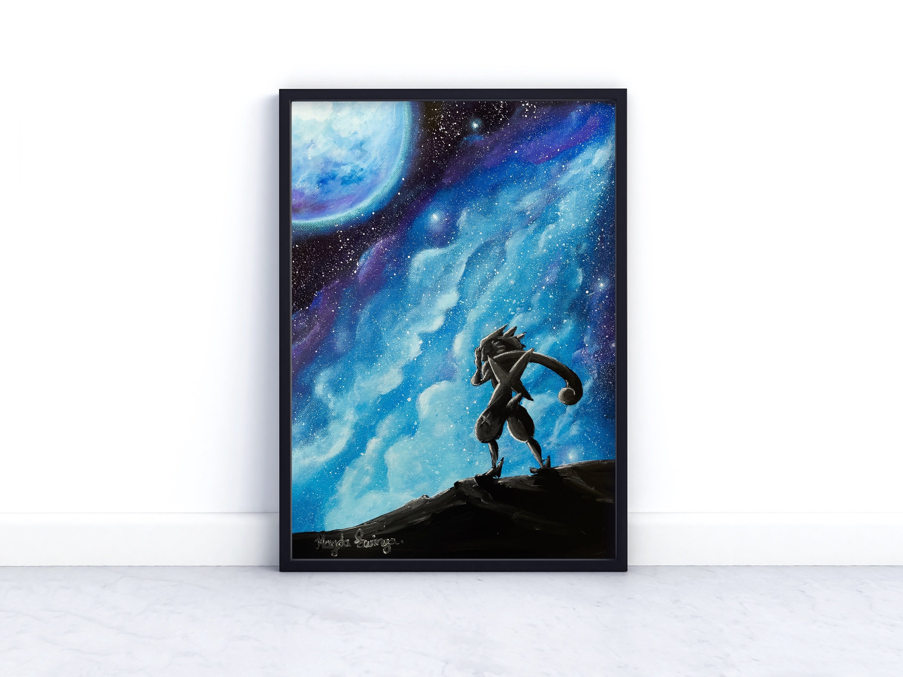 POSTER Greninja Under the Moon Pokemon Art Greninja Print - Etsy UK