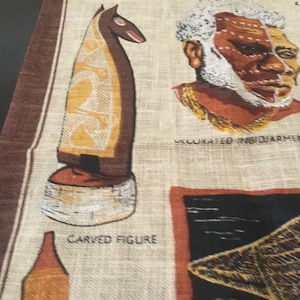 Vintage Teatowel / Aboriginal Art of Australia