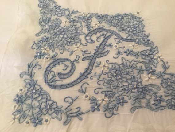 Vintage Handkerchief / Very Fancy Madeira Embroid… - image 1