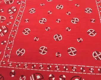 ヴィンテージバンダナ / レッド ワムクラフト - Etsy 日本