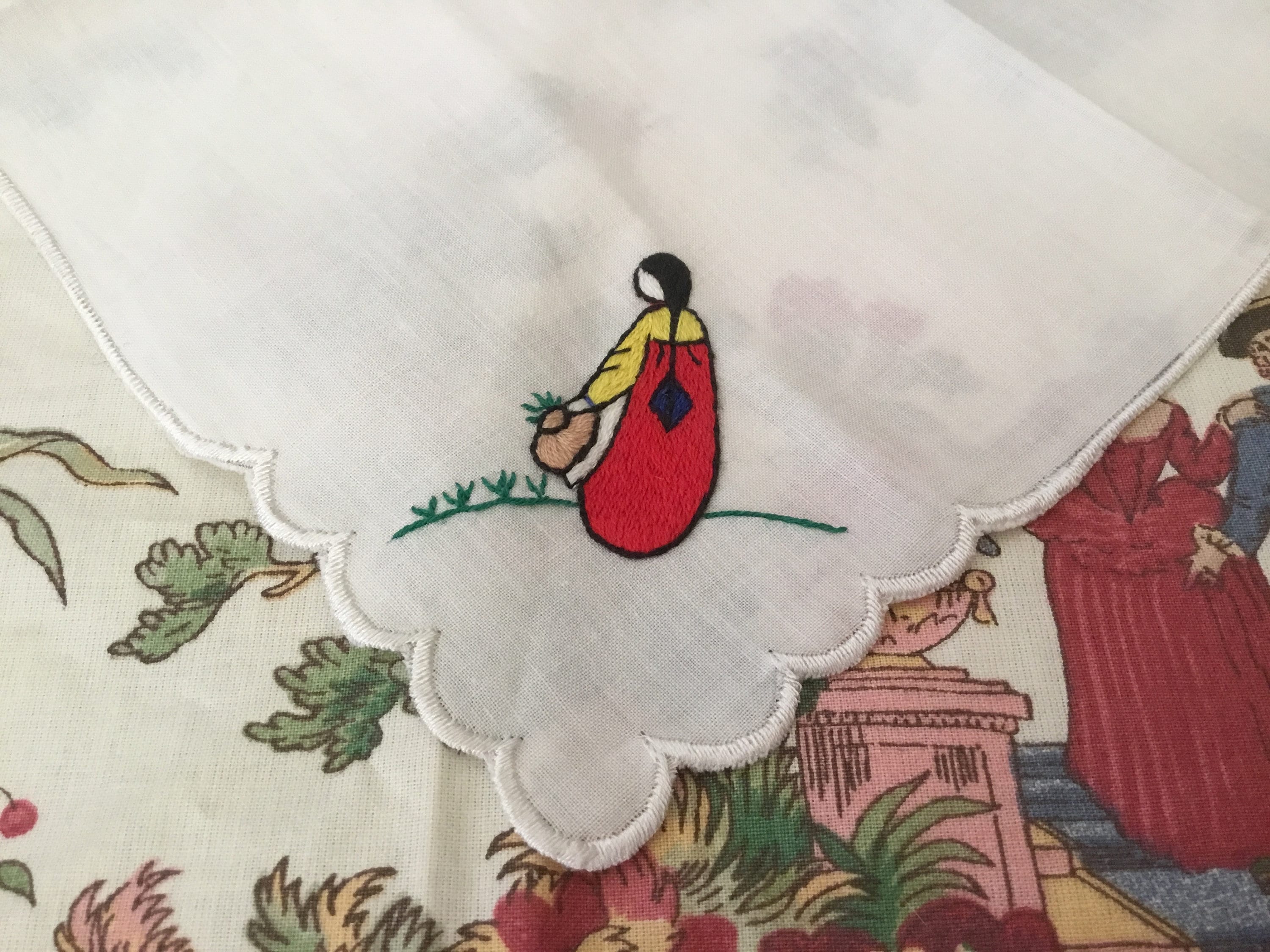 小物 1900s Hand Embroidery Handkerchief Vintage Embroidered Handkerchiefs - Etsy