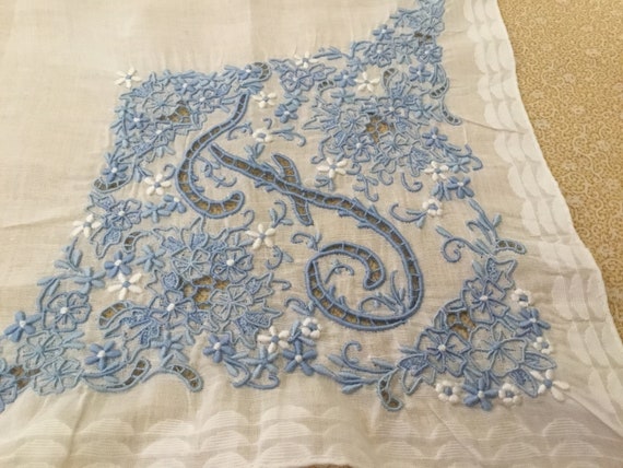 Vintage Handkerchief / Very Fancy Madeira Embroid… - image 8