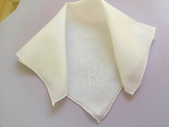 Buy Vintage Handkerchief / Monogram Letter B Online in India - Etsy