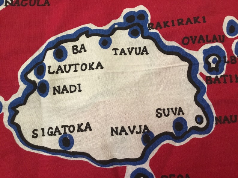 Fabric Fiji Map
