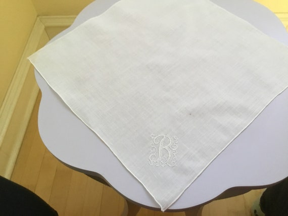 Buy Vintage Handkerchief / Monogram Letter B Online in India - Etsy