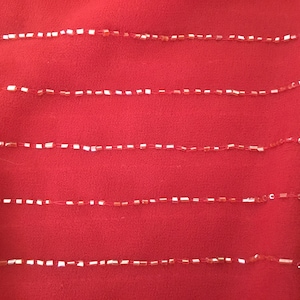 Vintage Chiffon Scarf/ Shawl with Beaded Hems by Jones New York
