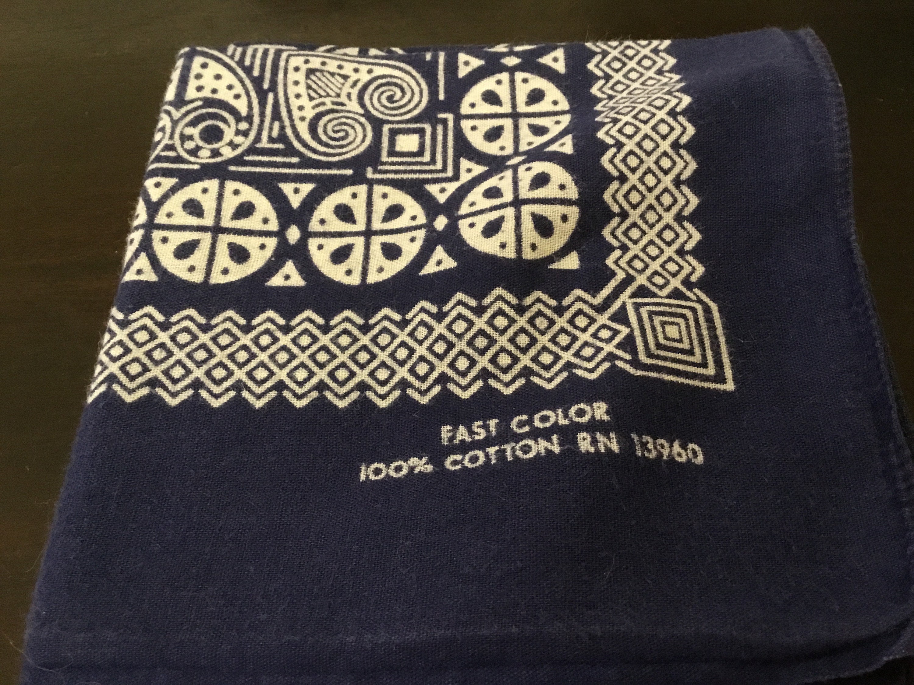 ヴィンテージバンダナ / パリブルー / RN 13960 - Etsy 日本