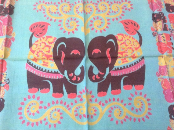 Vintage Silk Scarf / Thai Elephants - image 5