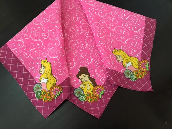 Vintage Disney Bandana / Belle and Princess Aurou… - image 6