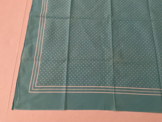Vintage Scarf/ Bandana /Bright Polka Dot Cotton a… - image 3