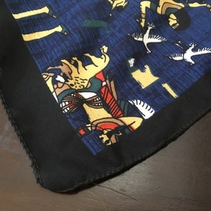 Vintage Egyptian Tourist Scarf / Extra Large and Fabulous