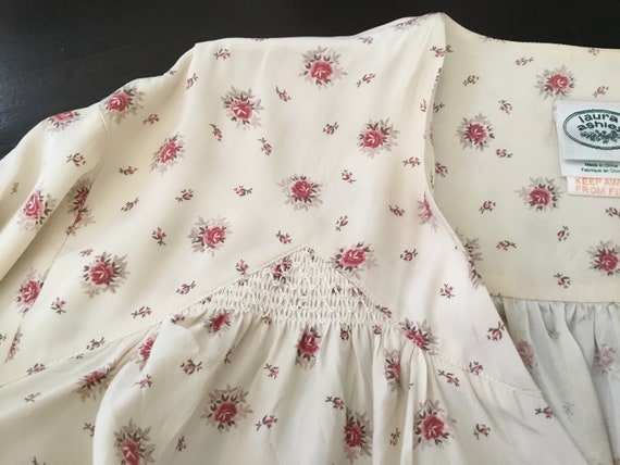 Vintage Laura Ashley Silk Robe / Rosebuds