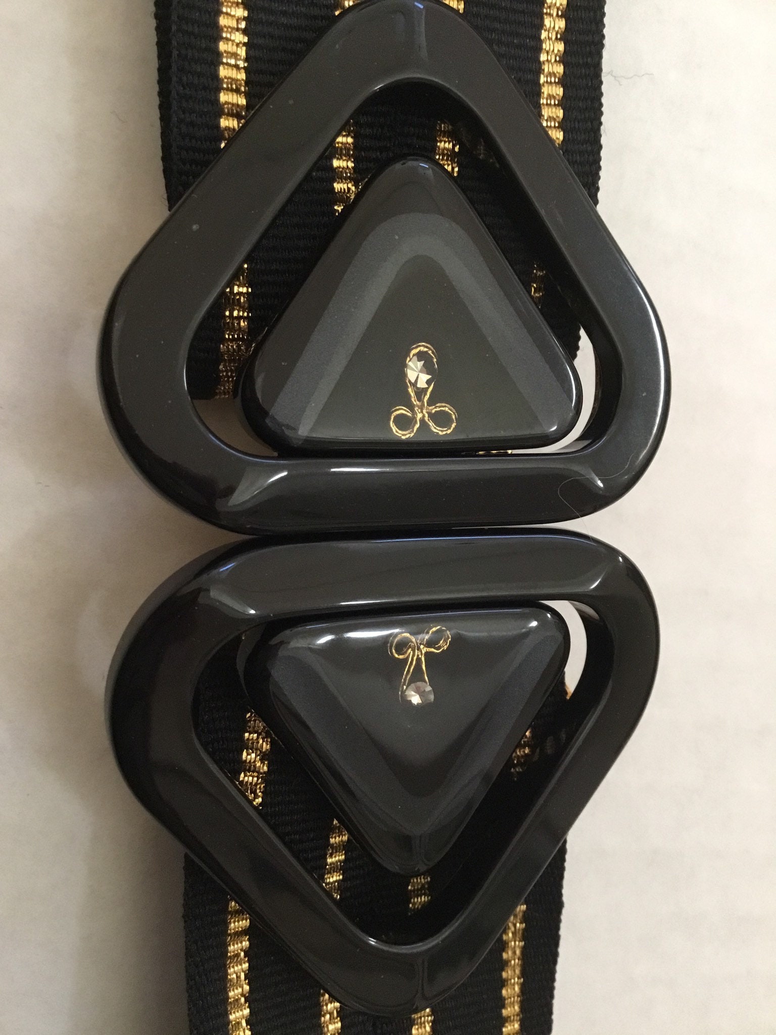Vintage Belt Buckle/ Art Deco / Bakelite and Rhinestones - Etsy
