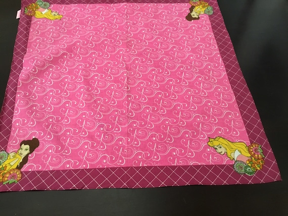 Vintage Disney Bandana / Belle and Princess Aurou… - image 1