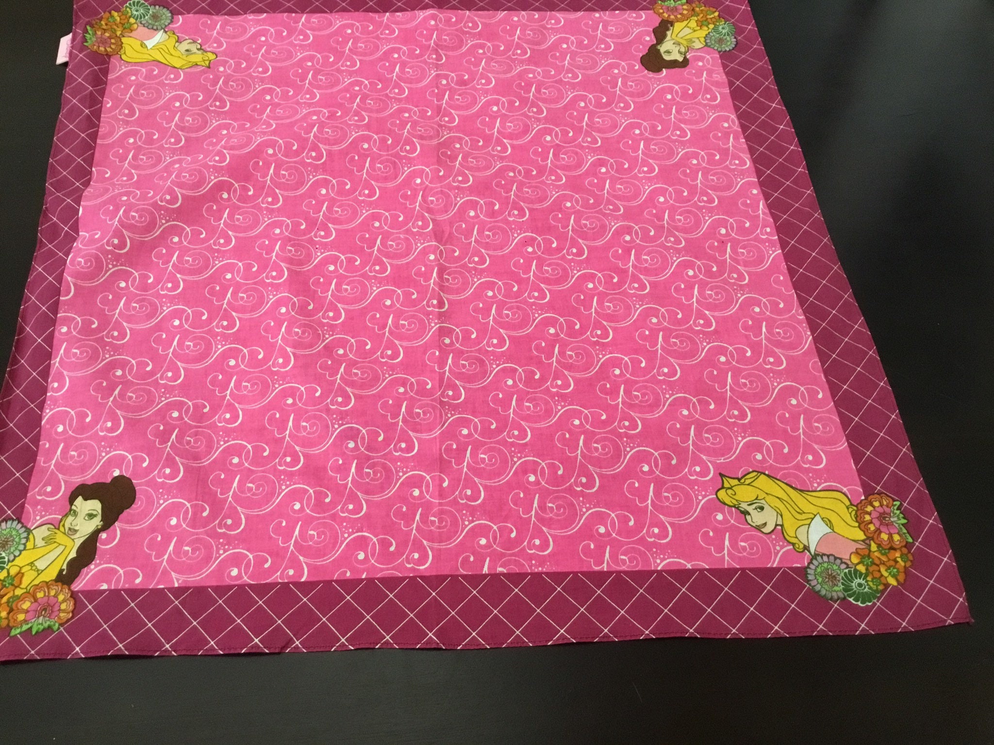 Vintage Disney Bandana Belle And Princess Auroura Beauty Etsy