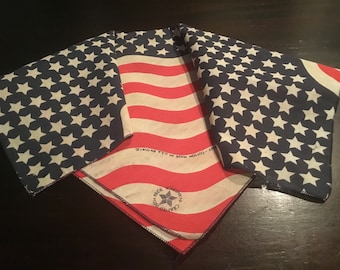 Vintage Bandana / Stars and Stripes / Carolina Manufacturing Company
