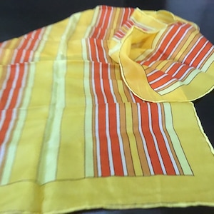 Vintage Scarf / Bright Summery Citrus Colors