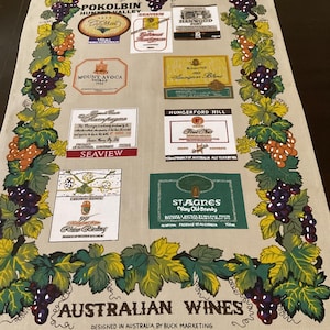 Vintage Teatowel / Australian Wines