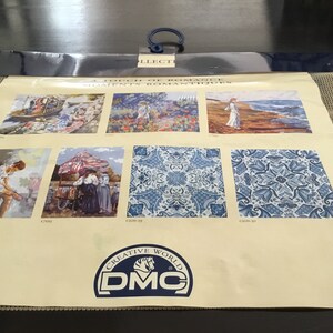 Vintage Needlepoint Canvas and Yarn / DMC “A Touch of Romance” image 9