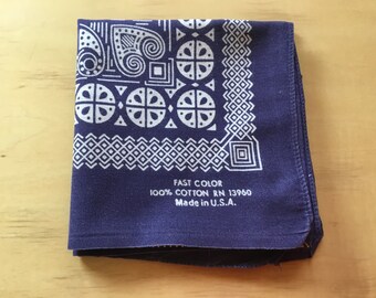 ヴィンテージバンダナ / パリブルー / RN 13960 - Etsy 日本