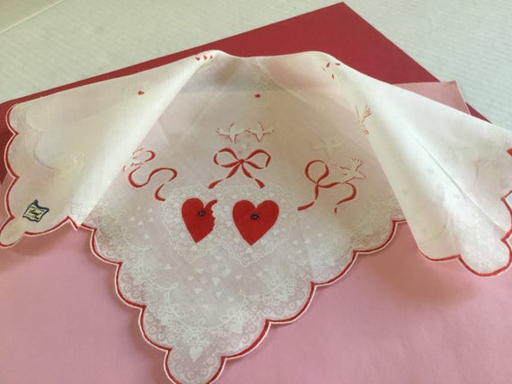 Vintage Handkerchief / Burmel Valentine - image 5