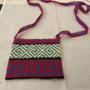 Vintage Colorful Beaded Bag  / Cute and Tiny and Good for Not Much