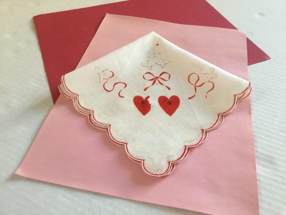 Vintage Handkerchief / Burmel Valentine - image 3