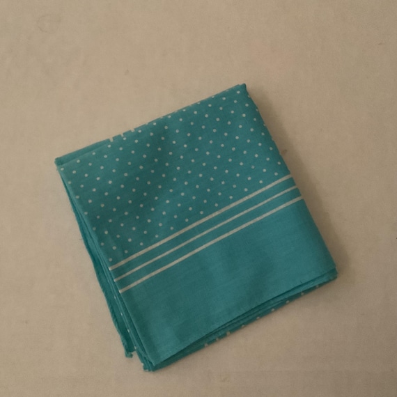 Vintage Scarf/ Bandana /Bright Polka Dot Cotton a… - image 2