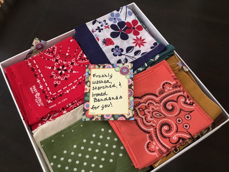 Vintage Turkey Red Bandana Tower with Paisley and Squares