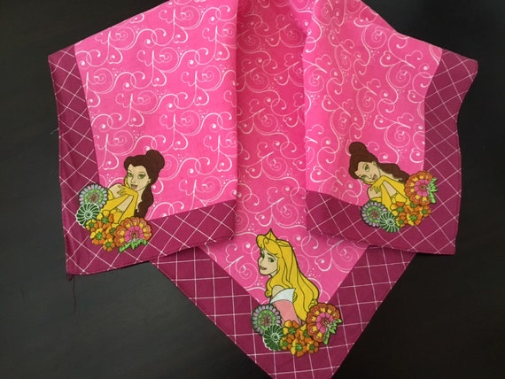 Vintage Disney Bandana / Belle and Princess Aurou… - image 7