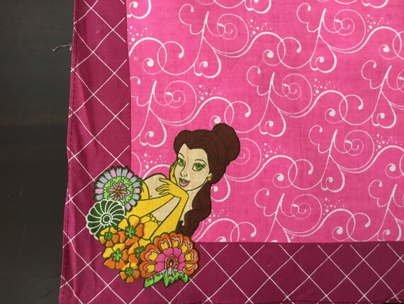 Vintage Disney Bandana / Belle and Princess Aurou… - image 3
