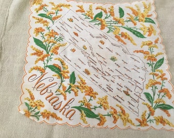 Vintage Handkerchief / Franshaw "Nebraska"